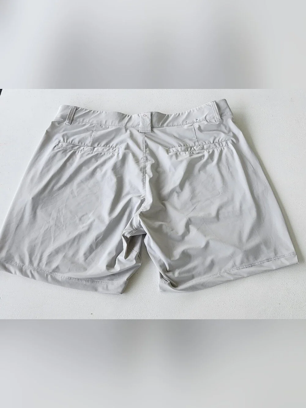 johnnie-O Light Gray Flat Front Shorts